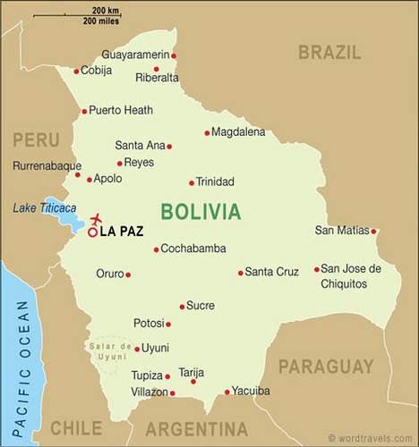 Bolivia competes with Chile for access to the Pacific.