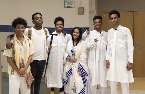 Cultural Pride: Dance and Fashion Show participants representing Eritrea and Ethiopia strike a pose before wooing audiences.