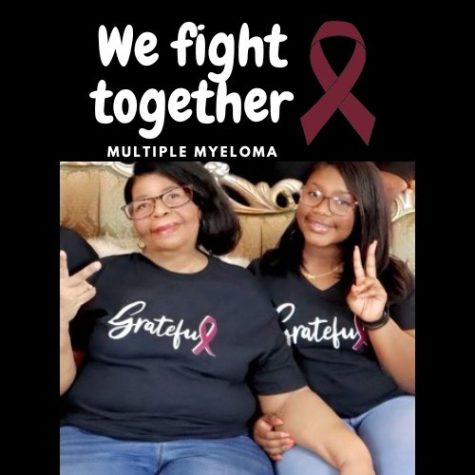 Sophomore Jordyn Carpenter and her grandmother, Joy Grant, pose together together for Multiple Myeloma Awareness Month.